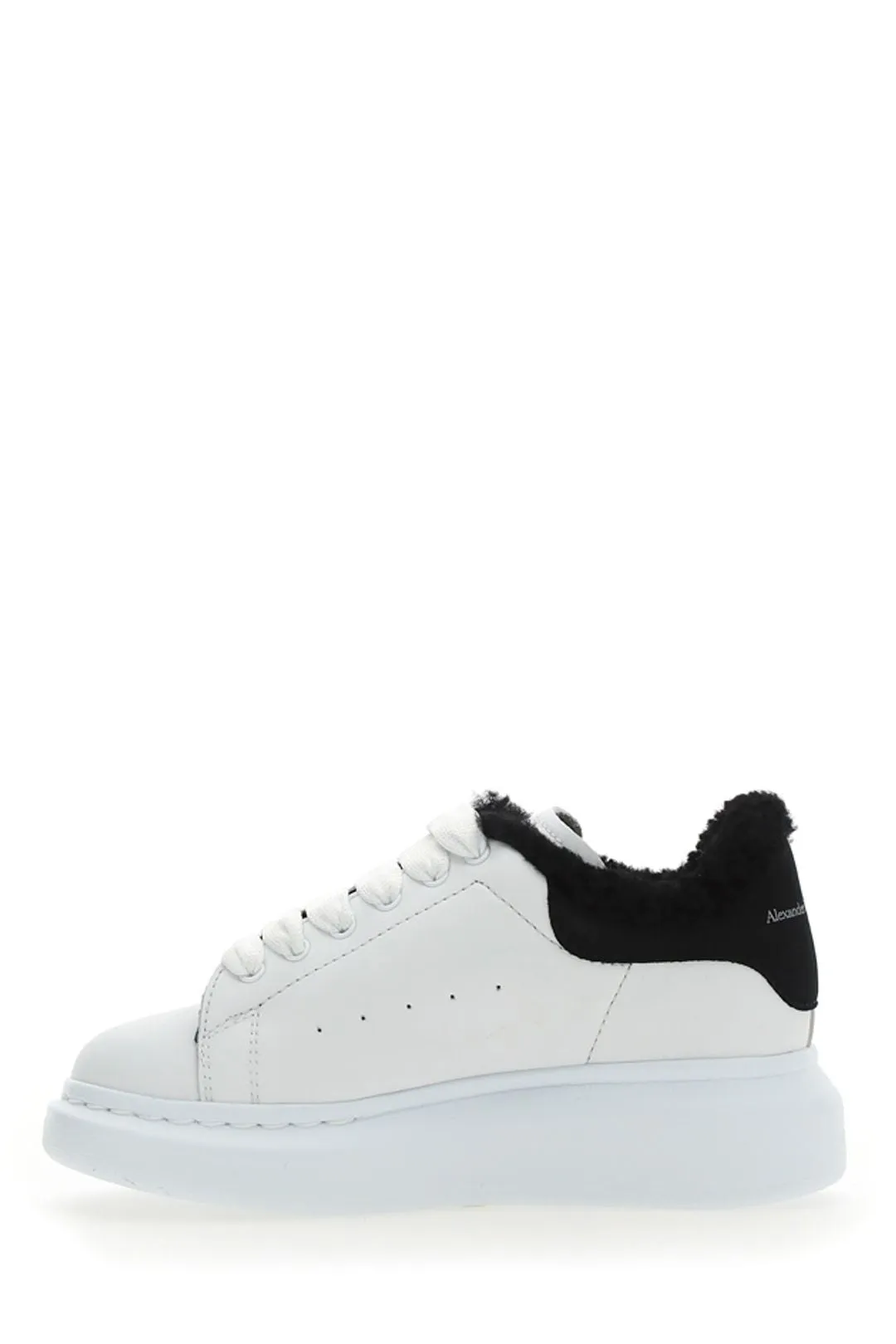 Alexander McQueen Kids Faux-Fur Trim Low-Top Sneakers