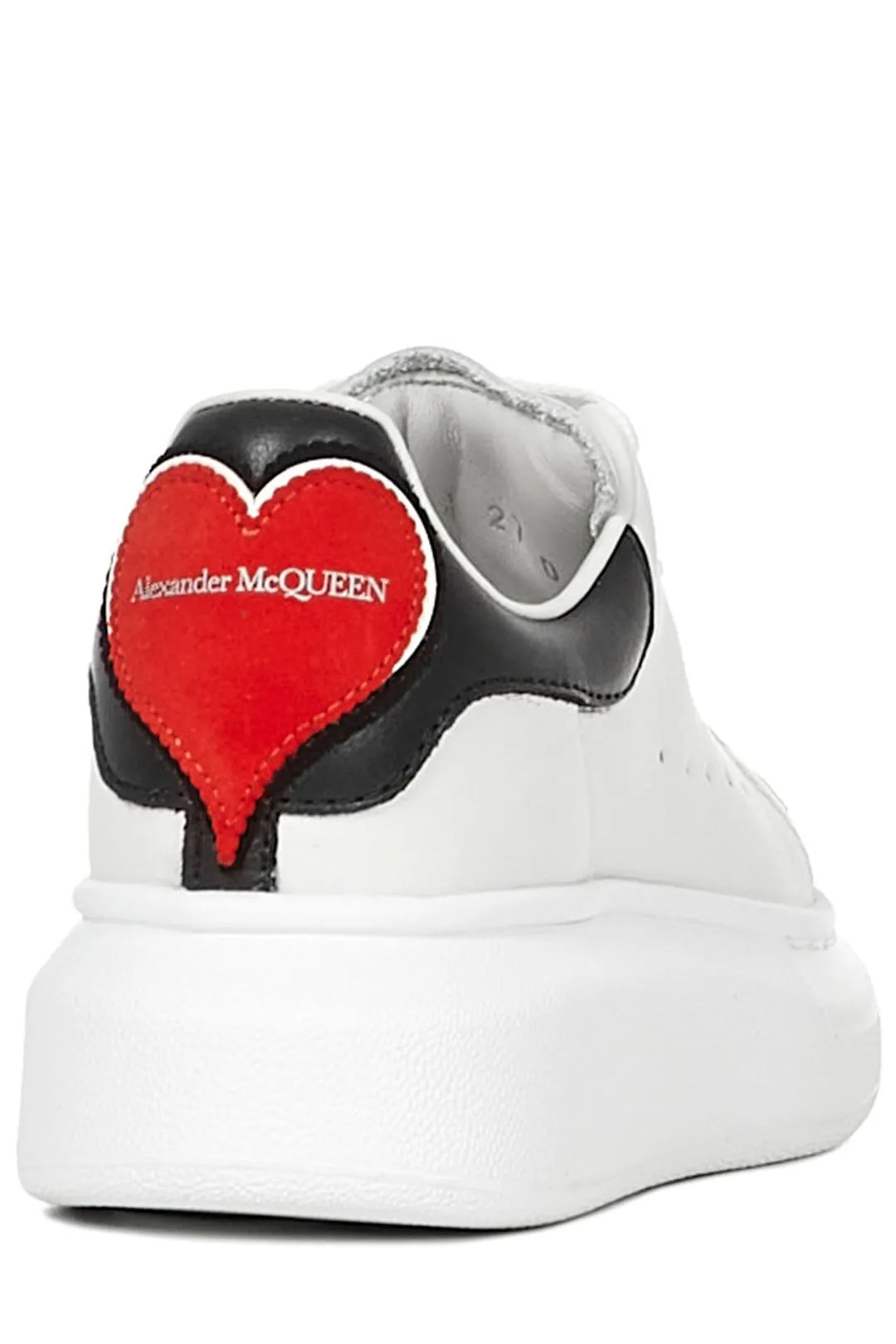 Alexander McQueen Kids Heart Patch Lace-Up Sneakers