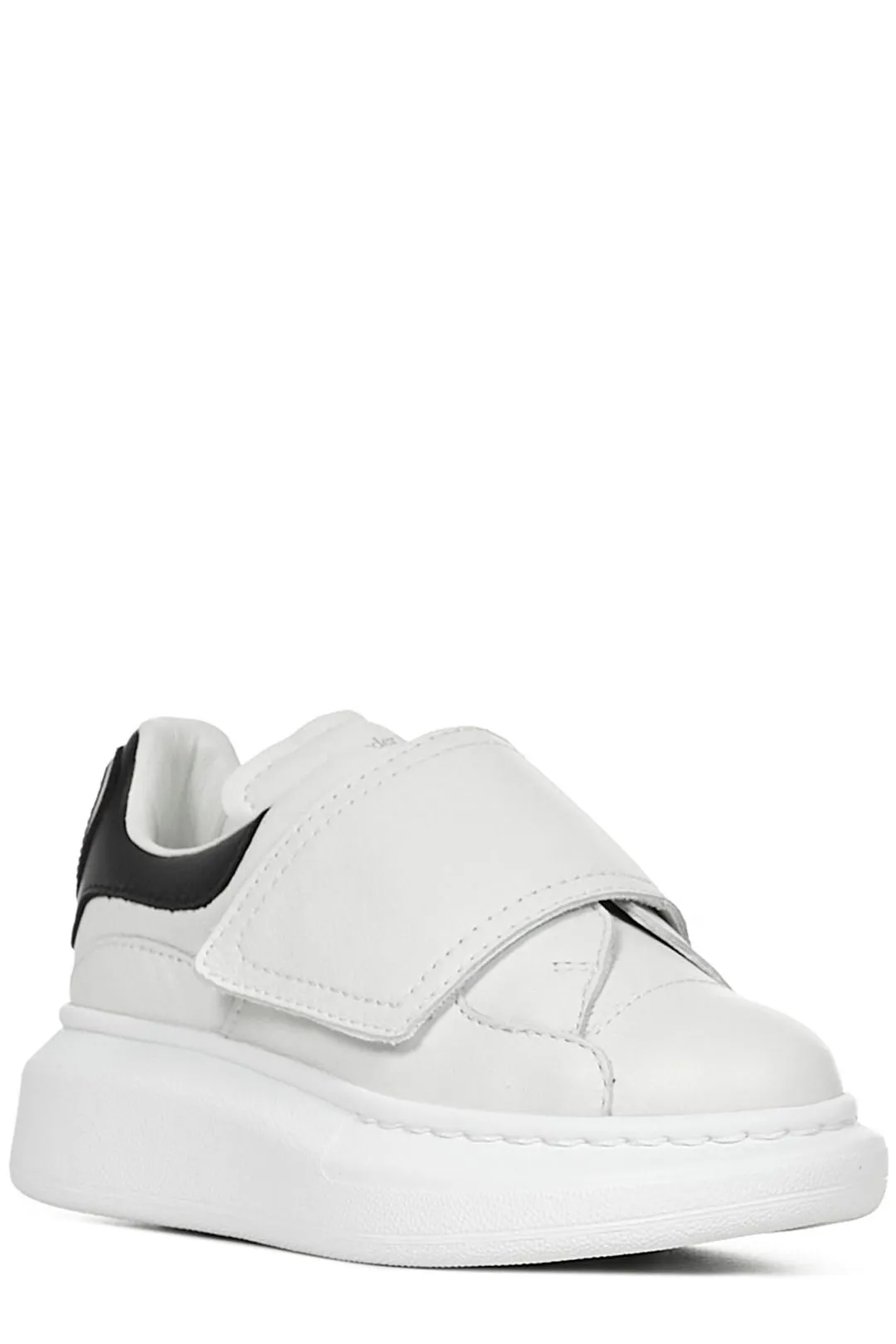 Alexander McQueen Kids Heart Patch Touch Strap Sneakers