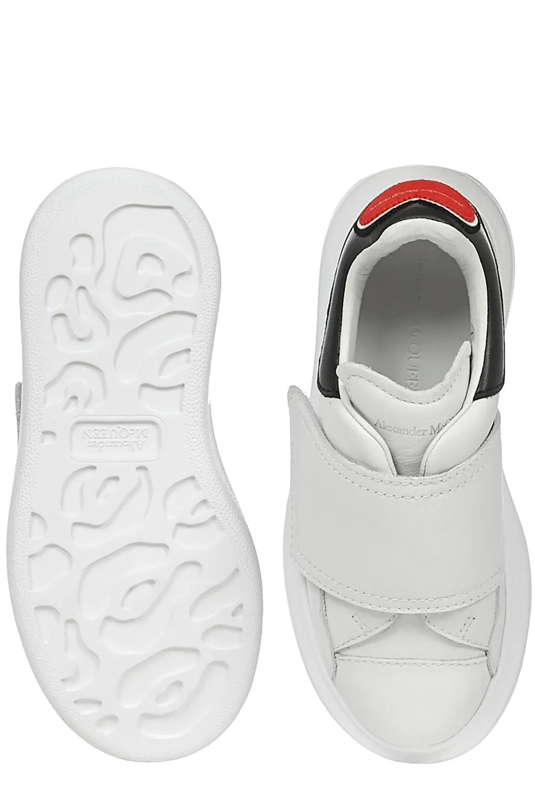 Alexander McQueen Kids Heart Patch Touch Strap Sneakers