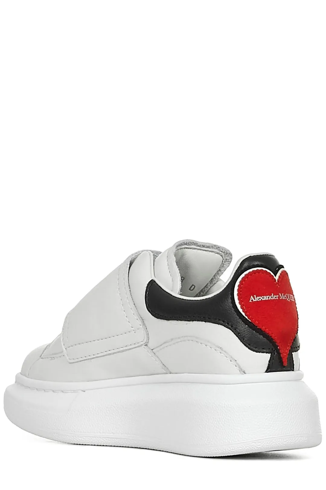 Alexander McQueen Kids Heart Patch Touch Strap Sneakers
