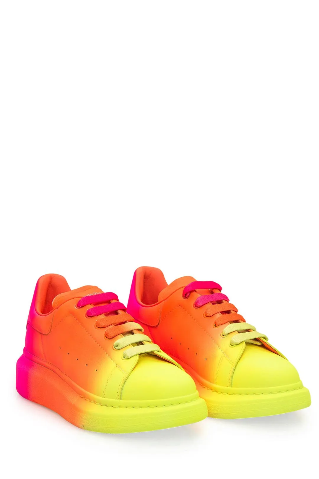Alexander McQueen Kids Round Toe Lace-Up Trainers