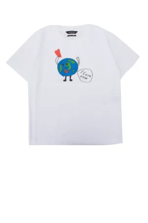 Balenciaga Kids I Love You Print T-Shirt