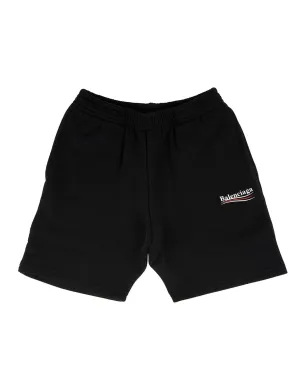 Balenciaga Kids Logo Print Track Shorts