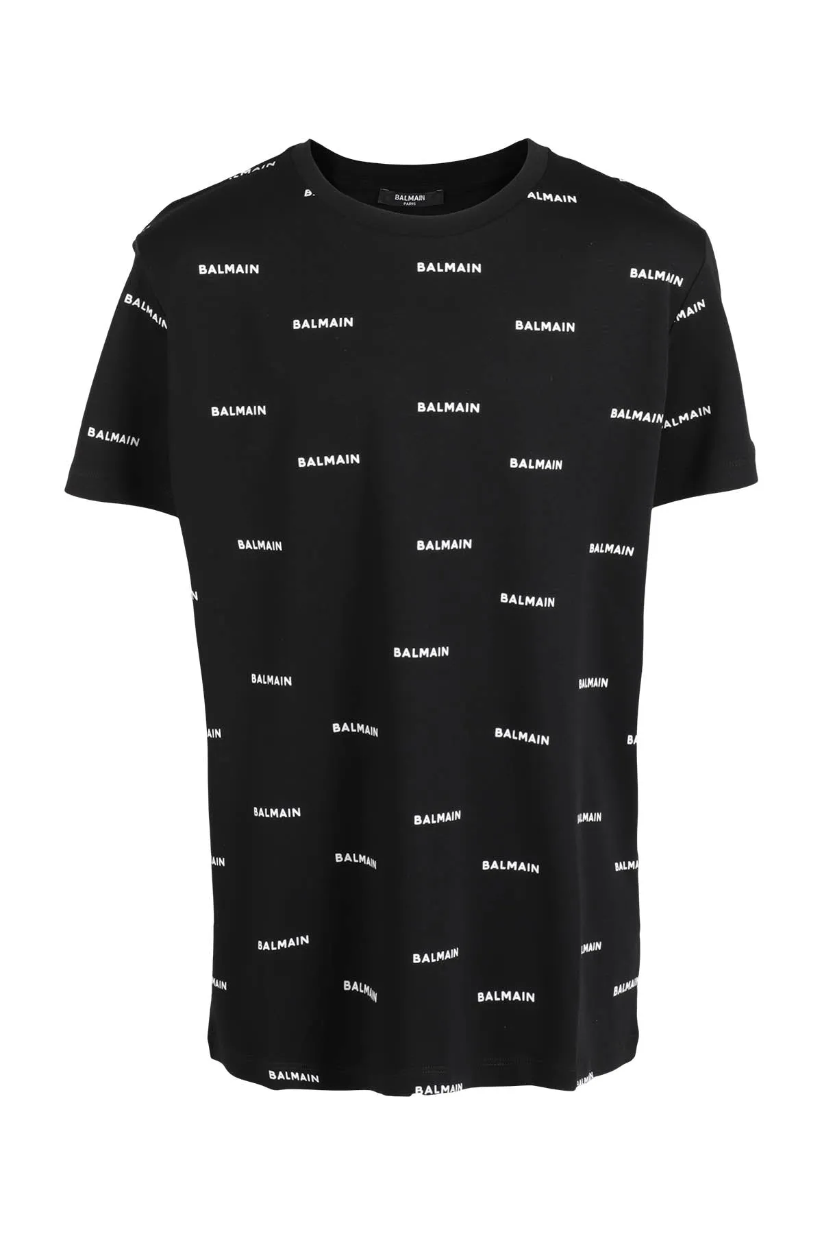 Balmain Kids Allover Logo Printed Crewneck T-Shirt