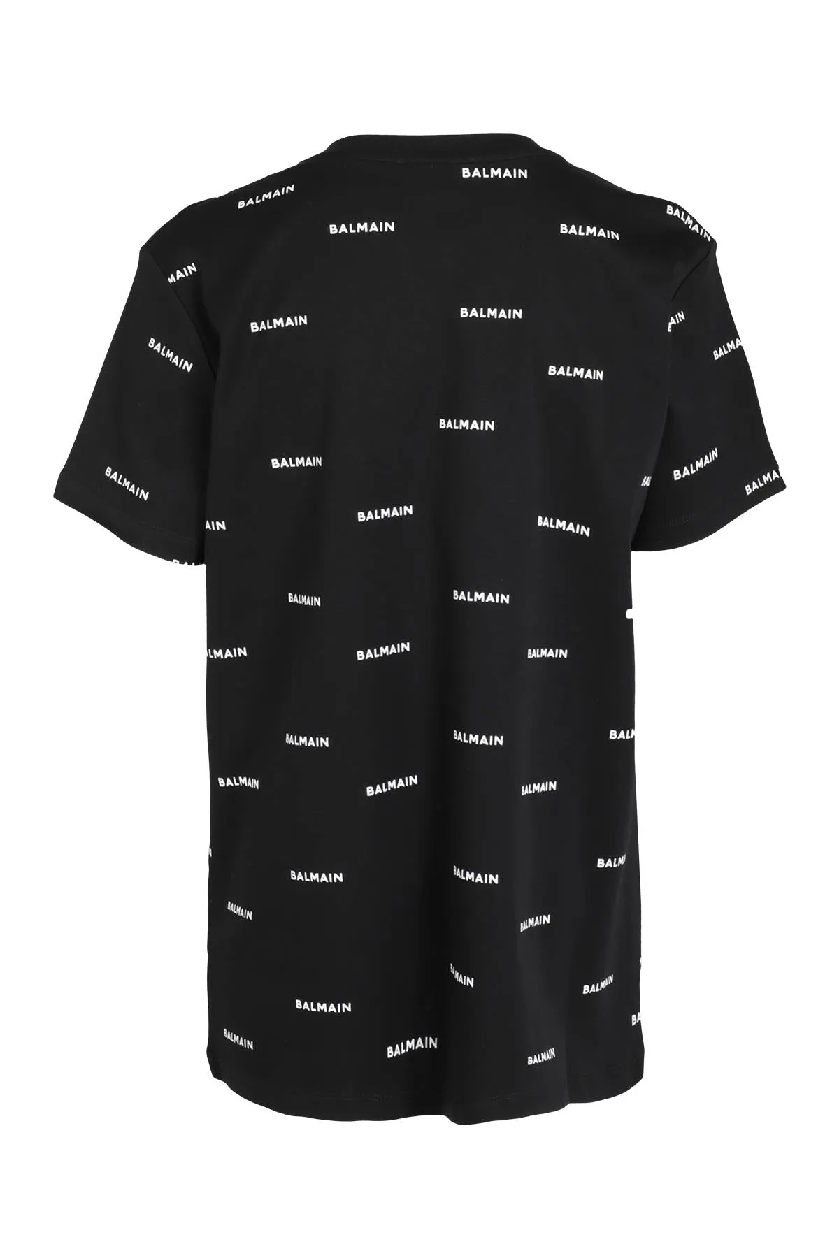 Balmain Kids Allover Logo Printed Crewneck T-Shirt