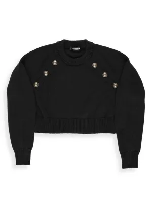 Balmain Kids Button Detail Knit Jumper