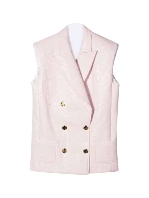 Balmain Kids Crinkled Effect Double-Breasted Vest