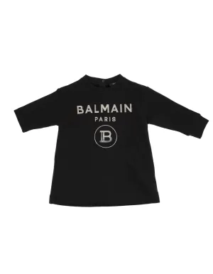 Balmain Kids Logo Detail Sweatshirt Dress