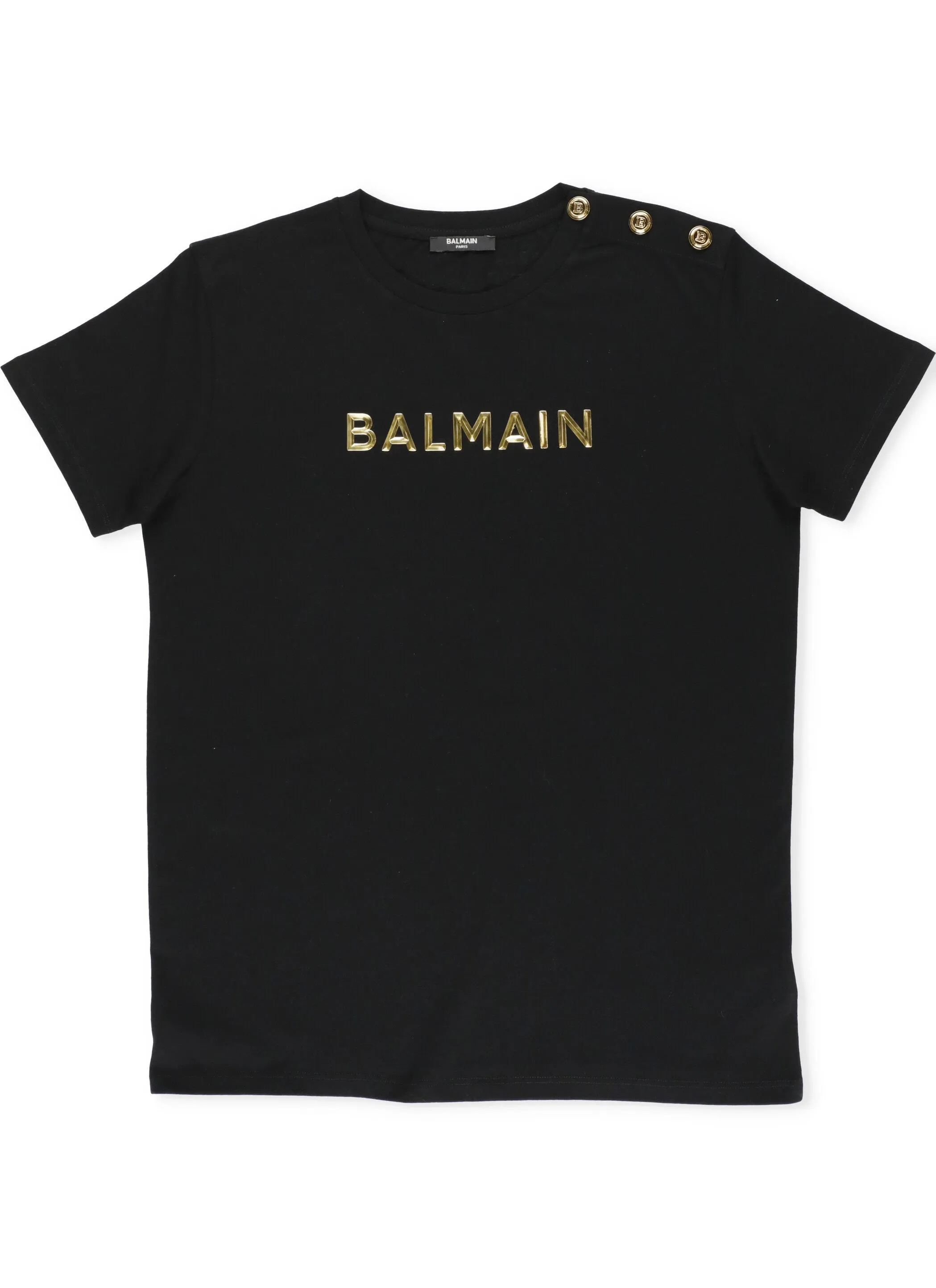 Balmain Kids Logo Detailed Crewneck T-Shirt