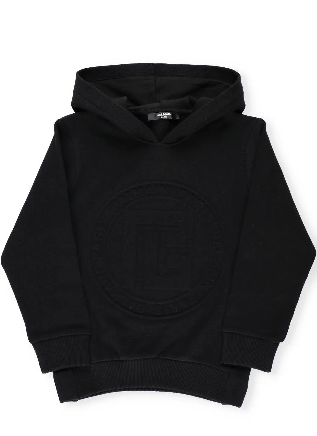 Balmain Kids Logo Embossed Hoodie