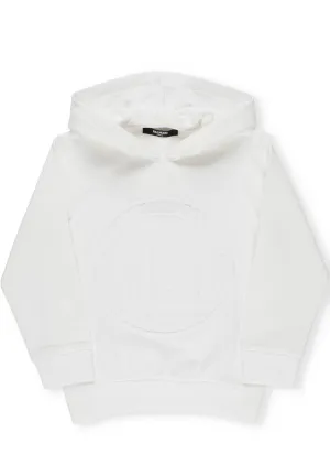 Balmain Kids Logo Embossed Hoodie