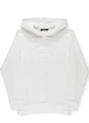 Balmain Kids Logo Embossed Hoodie