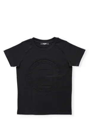Balmain Kids Logo Embossed T-Shirt