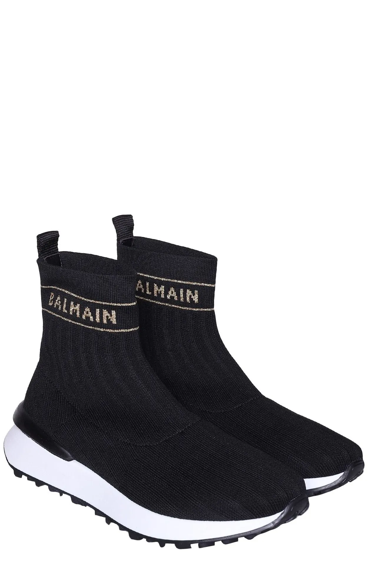 Balmain Kids Logo Intarsia Sneakers