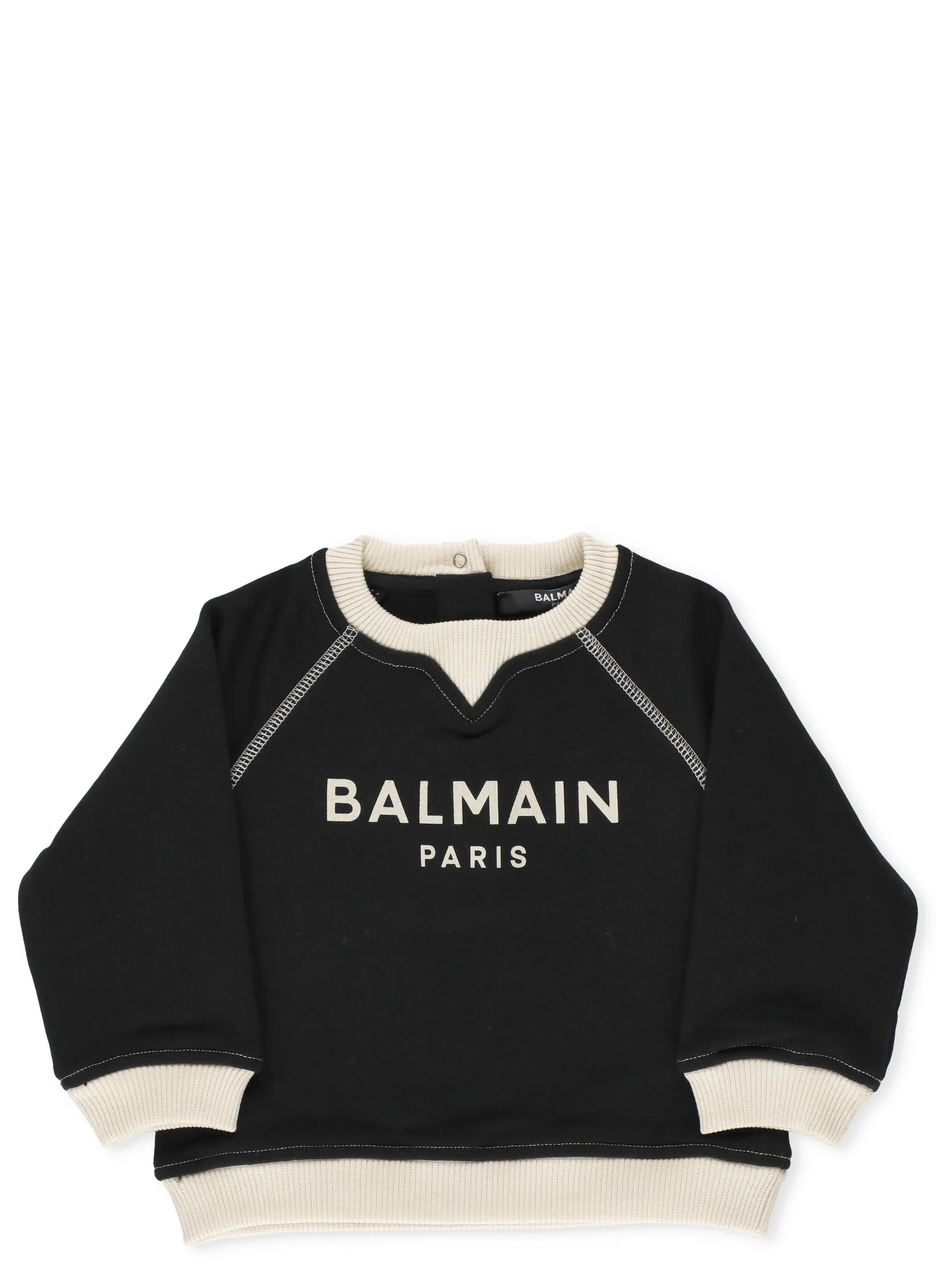 Balmain Kids Logo Print Crewneck Sweatshirt