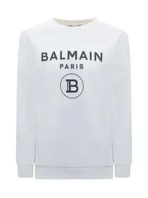 Balmain Kids Logo Printed Crewneck Sweatshirt