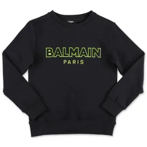 Balmain Kids Logo Printed Crewneck Sweatshirt