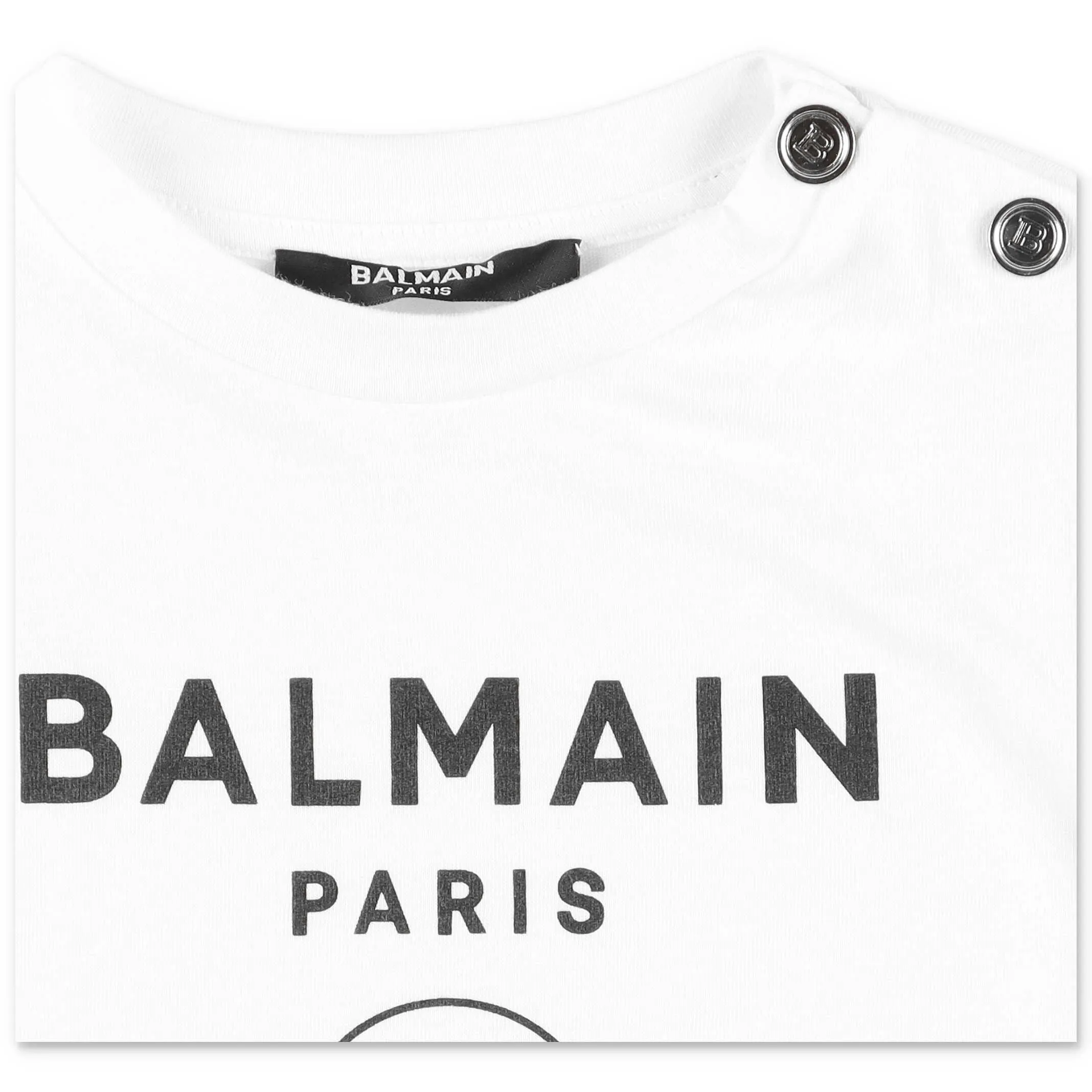 Balmain Kids Logo Printed Long Sleeve T-Shirt