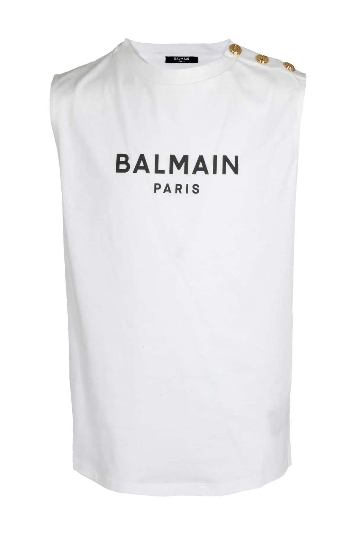 Balmain Kids Logo Printed Sleeveless Top