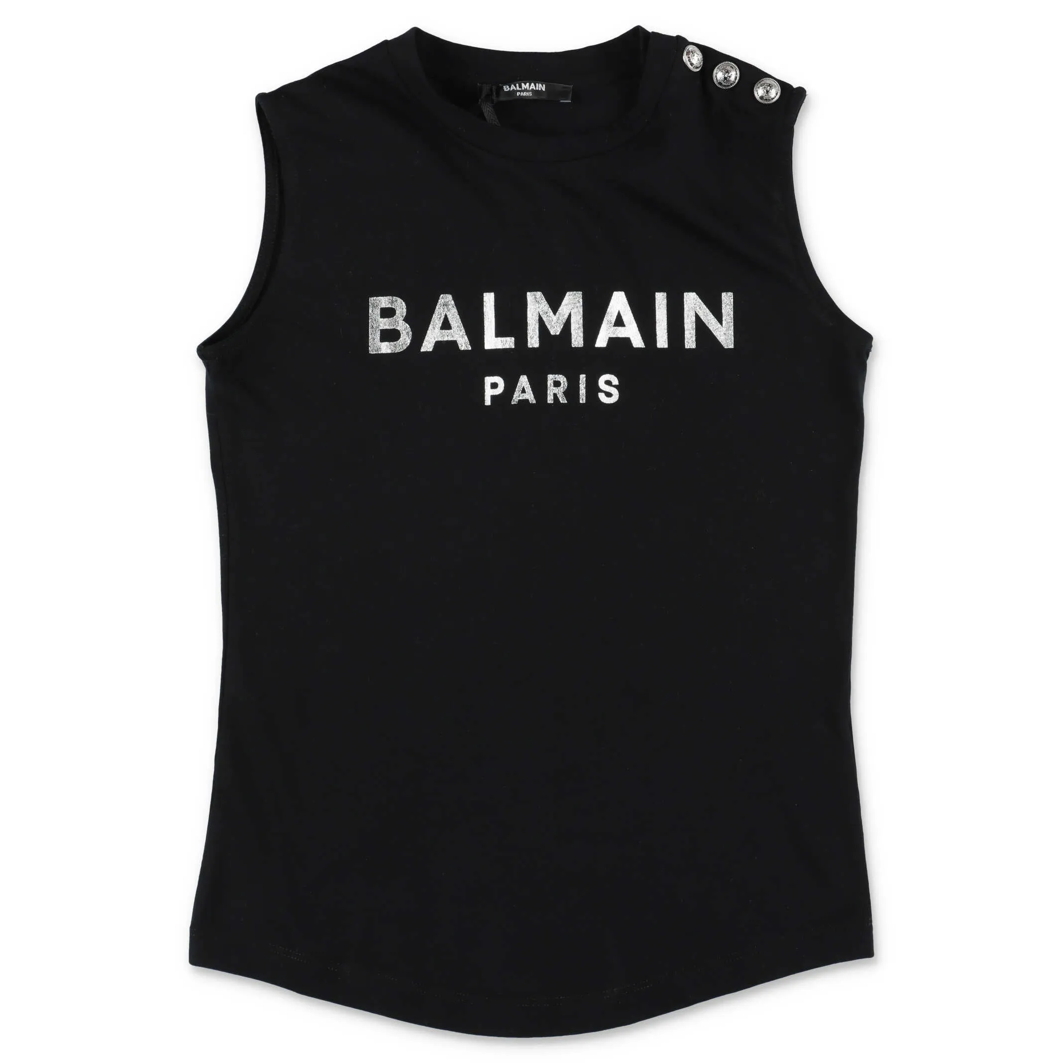 Balmain Kids Logo Printed Tank Top