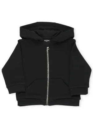 Balmain Kids Logo Printed Zipped Hoodie