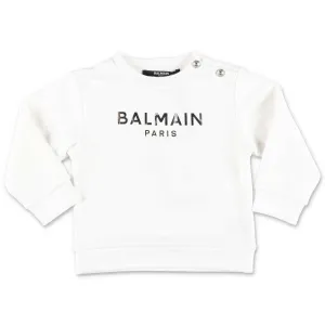 Balmain Kids Metallic Logo Printed Sweatshirt