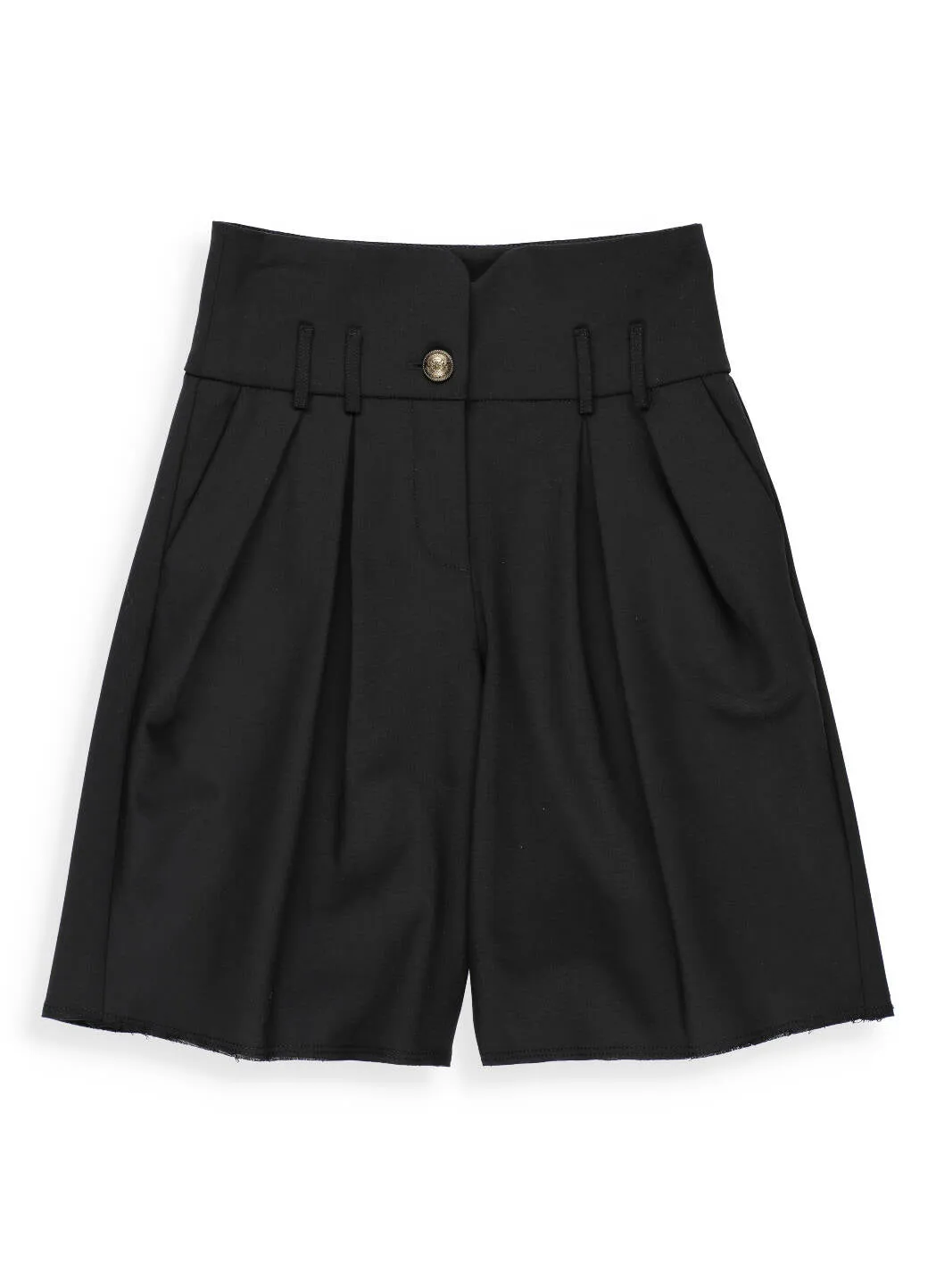 Balmain Kids Pleated Knee-Length Shorts
