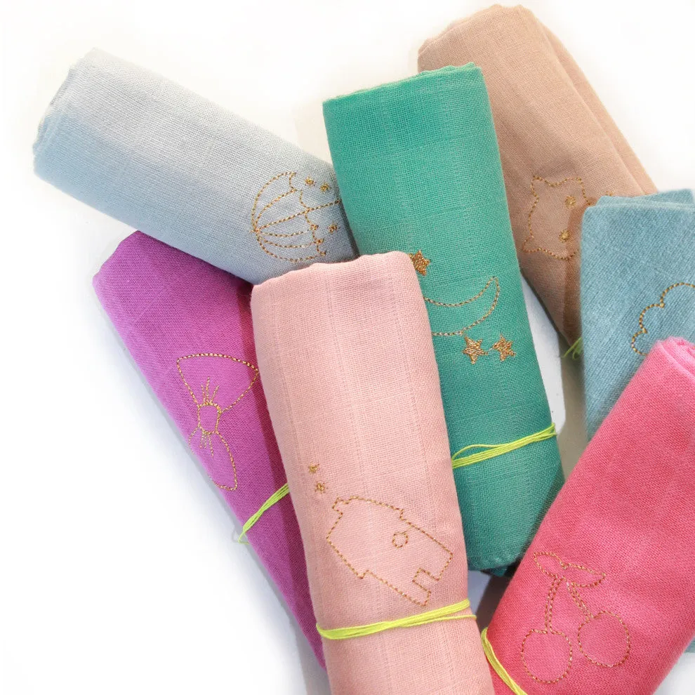 Barnabe Barnabe Bleu Zinc Muslin