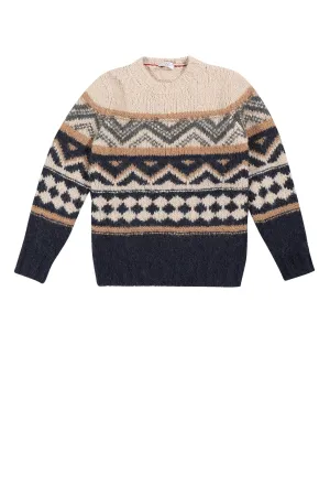 Brunello Cucinelli Kids Geometric Knit Jumper