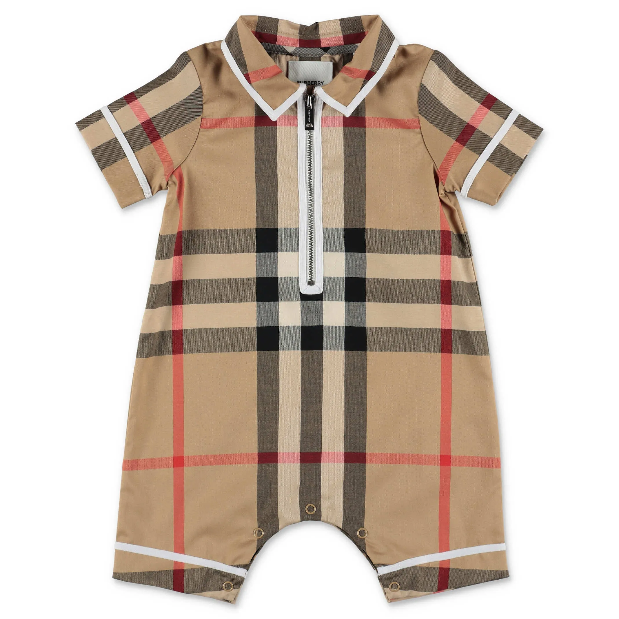 Burberry Kids Check Print Jumpsuit
