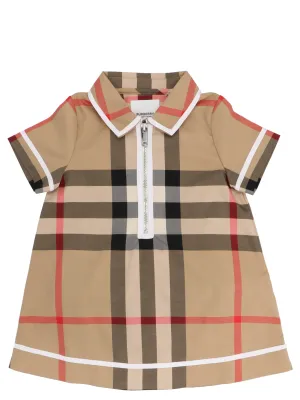 Burberry Kids Checked Printed Dress