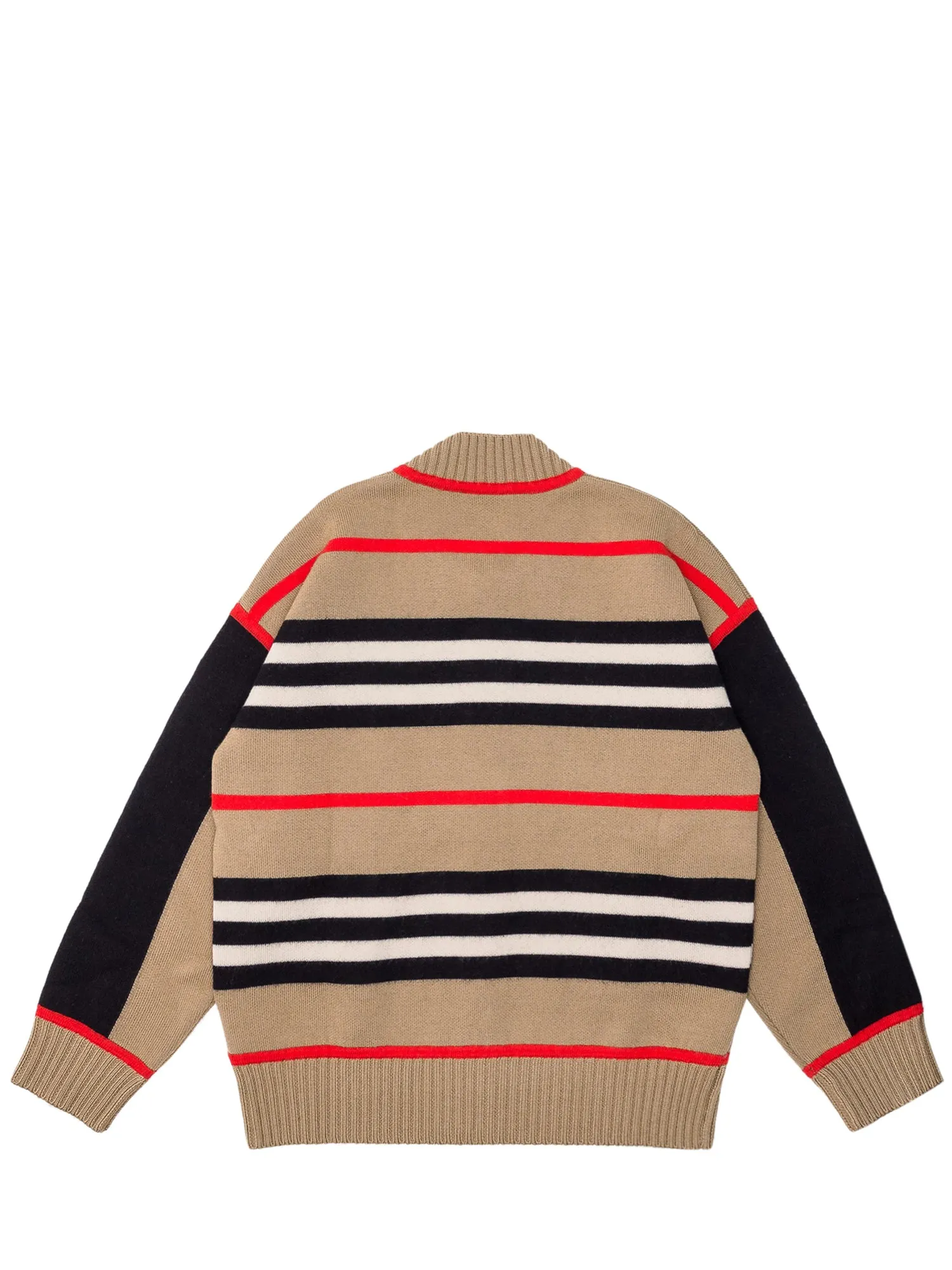 Burberry Kids Icon Stripe Knit Zipped Cardigan
