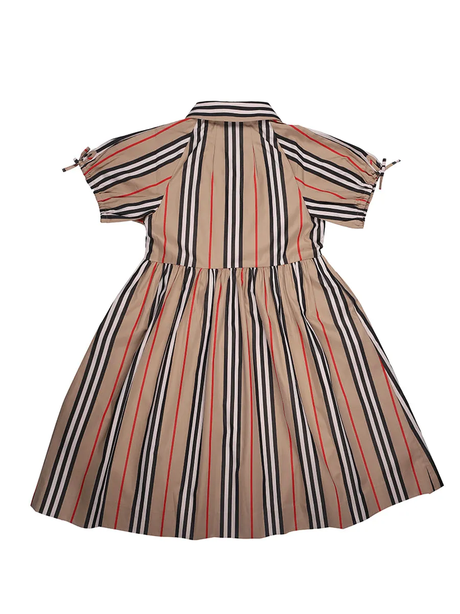 Burberry Kids Icon Stripe Print Dress