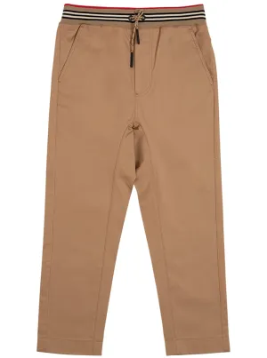 Burberry Kids Icon Striped Drawcord Trousers