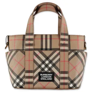 Burberry Kids Logo Applique Vintage Check Tote Bag