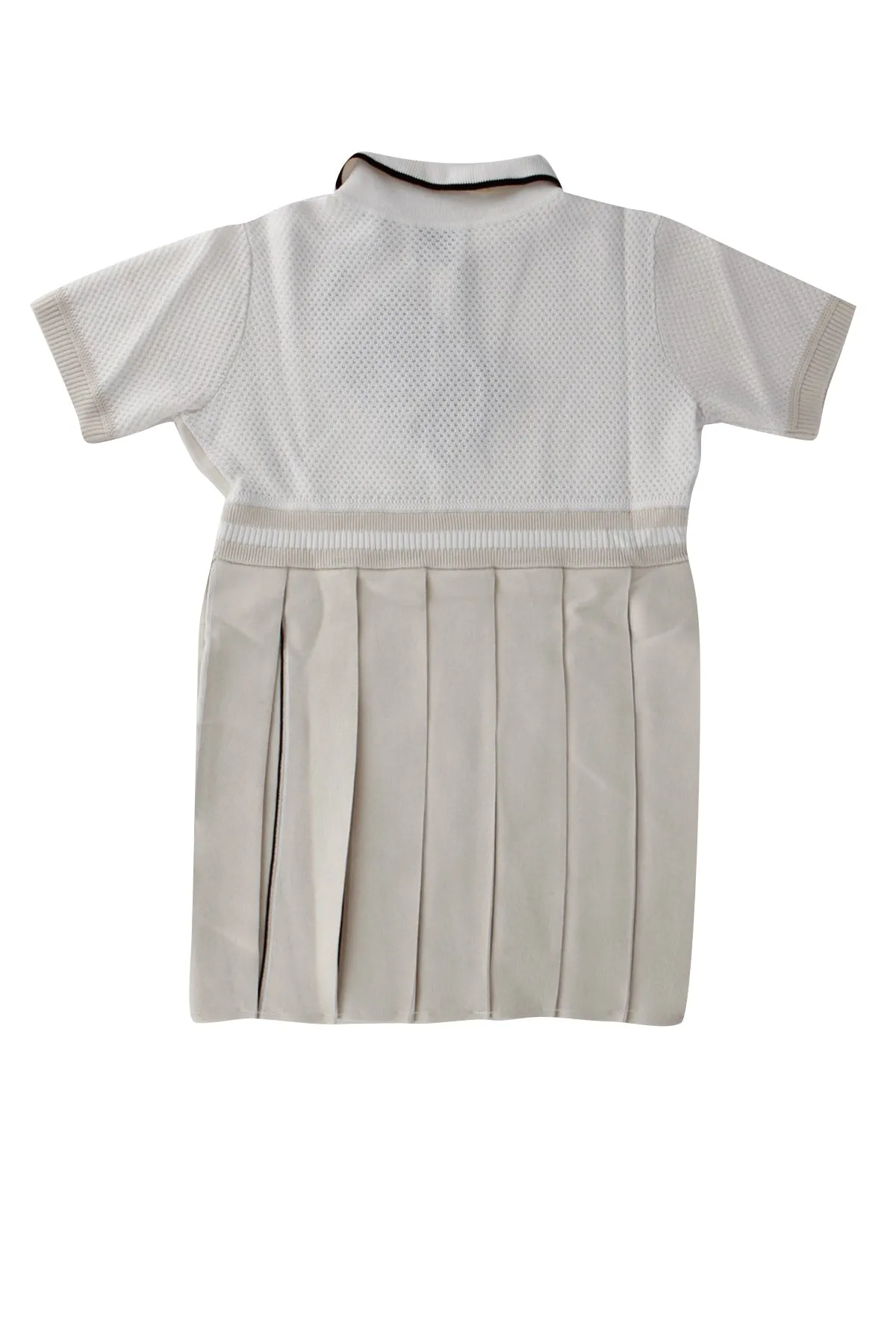 Burberry Kids Monogram Pleated Polo Dress