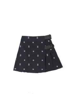 Burberry Kids Star Print Denim Skirt