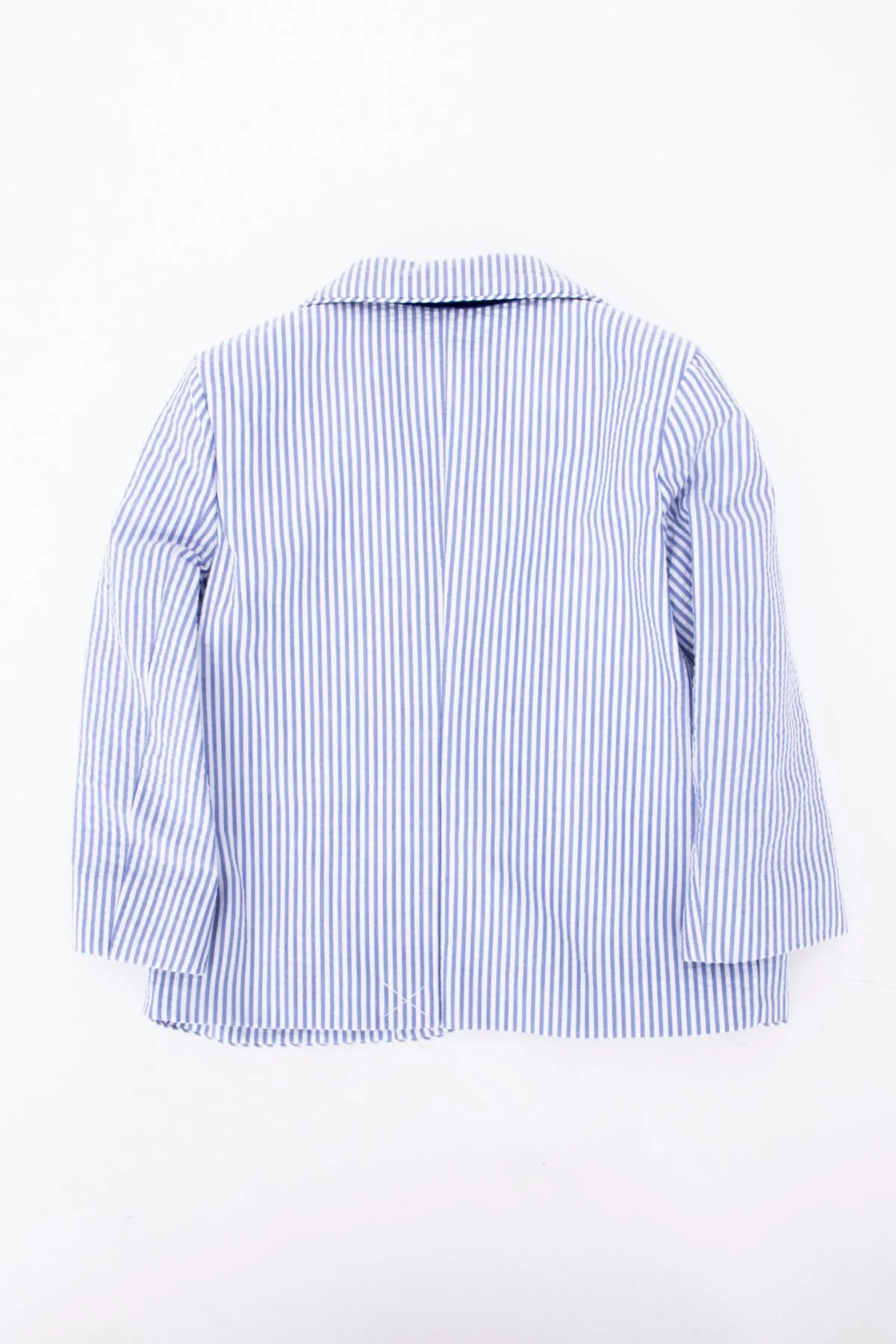 Burberry Kids Striped Logo Print Blazer