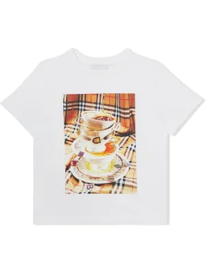 Burberry Kids Teacup Print T-Shirt