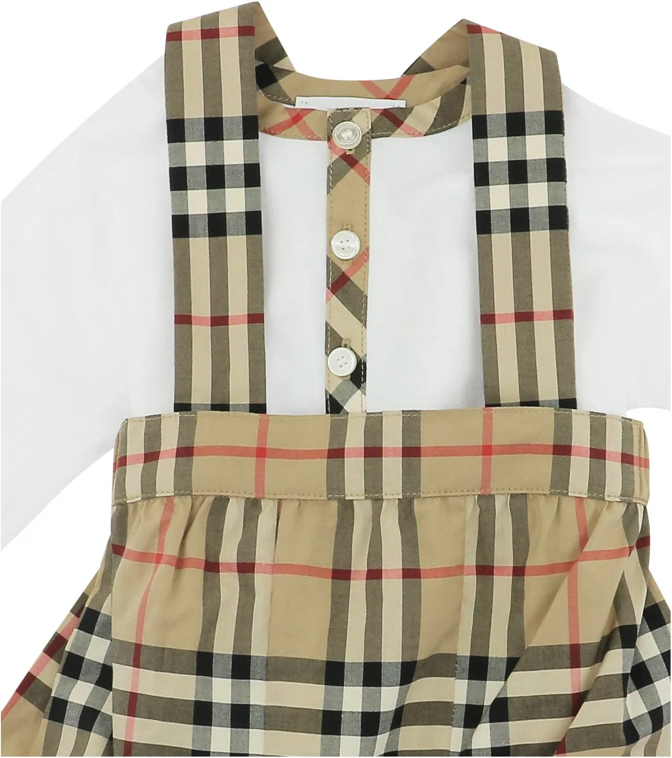 Burberry Kids Two-Piece Vintage Check Dungaree Set