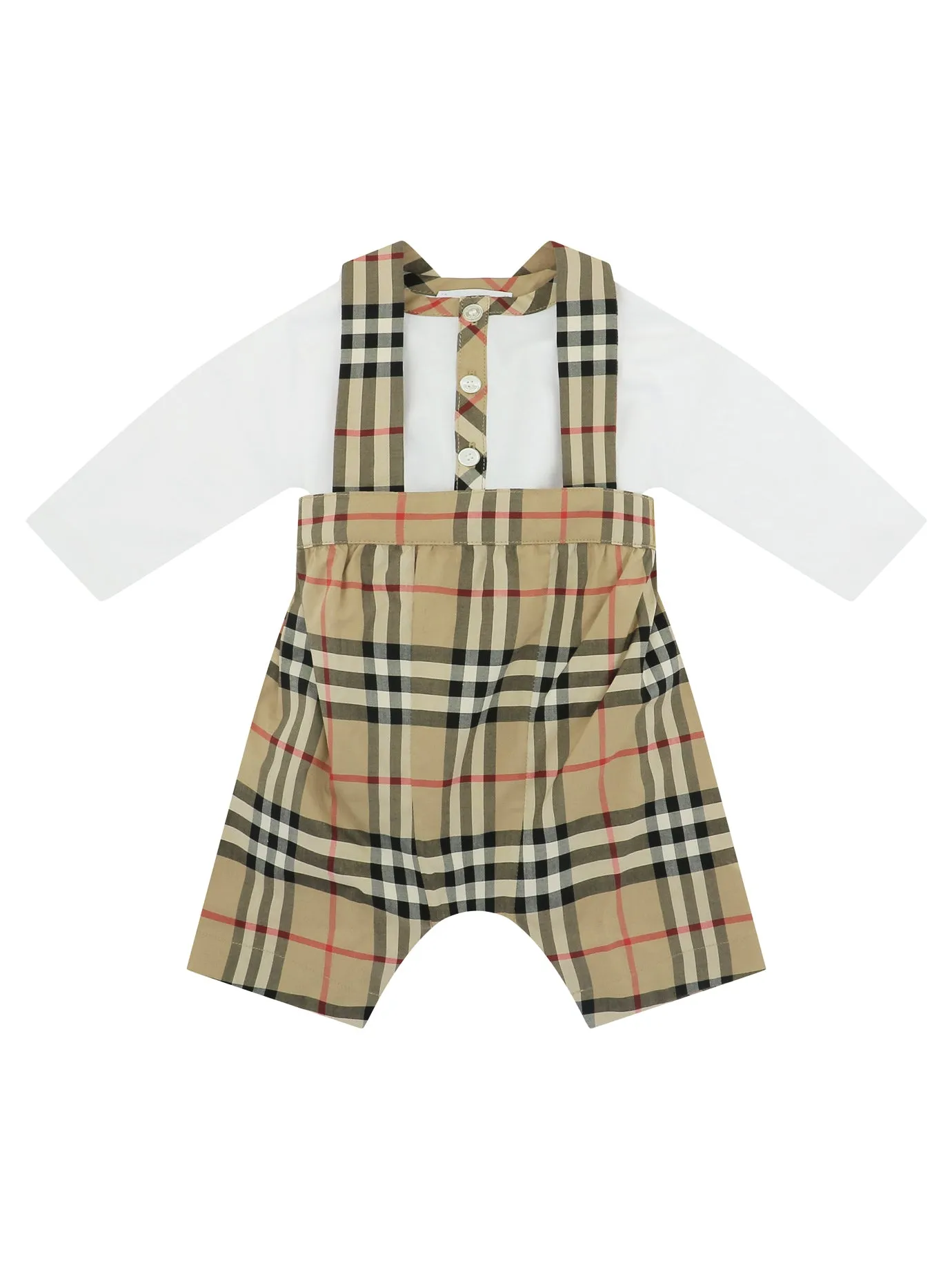 Burberry Kids Two-Piece Vintage Check Dungaree Set