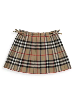 Burberry Kids Vintage Check Pleated Skirt