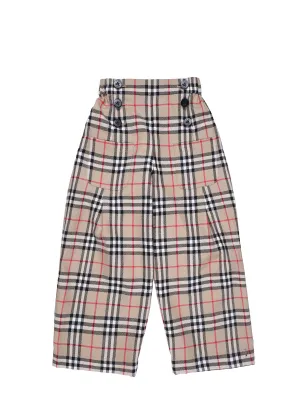 Burberry Kids Vintage Check Sailor Pants