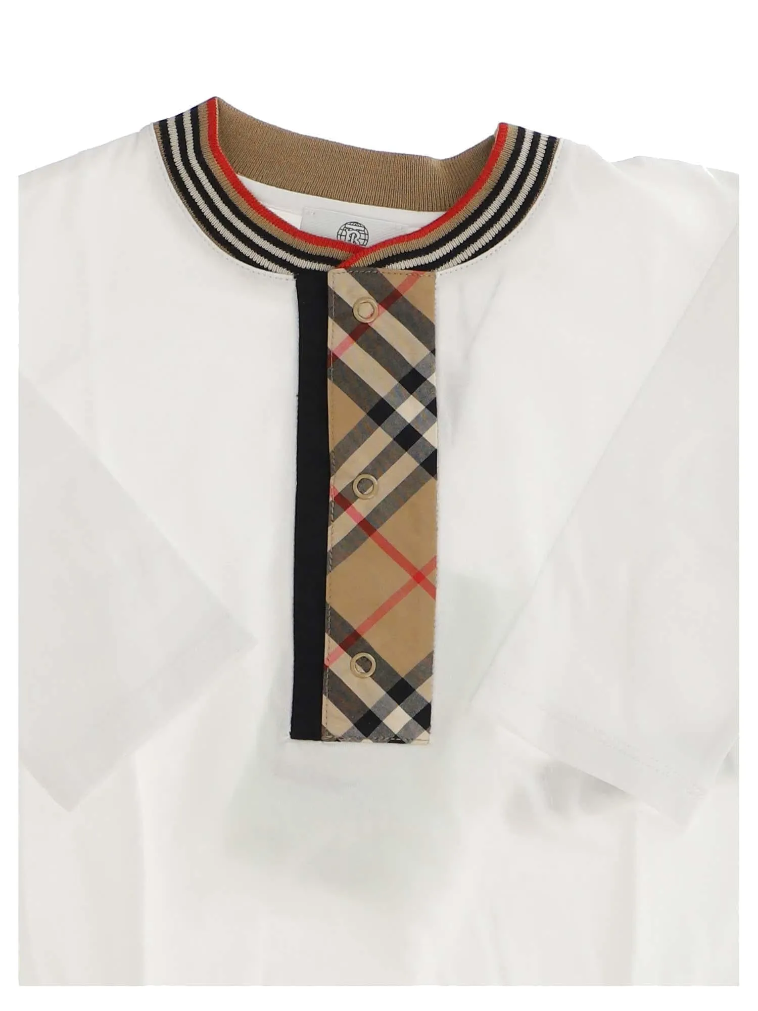 Burberry Kids Vintage Check Trim Bodysuit