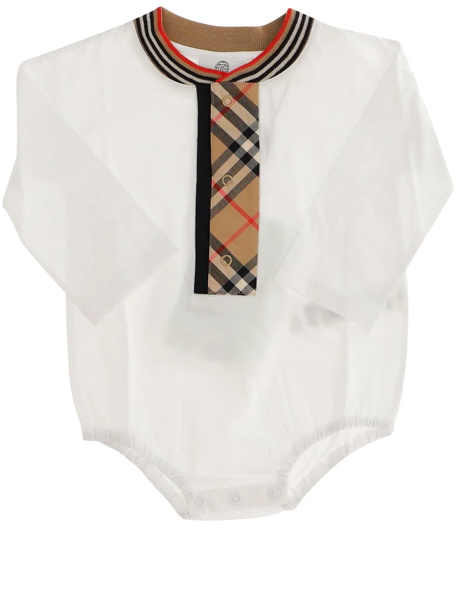 Burberry Kids Vintage Check Trim Bodysuit