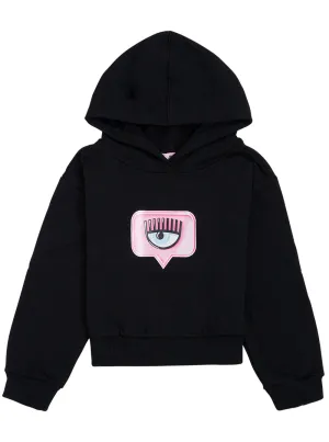 Chiara Ferragni Kids Logo Patch Hoodie