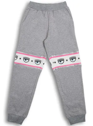Chiara Ferragni Kids Logomania Tape Track Trousers
