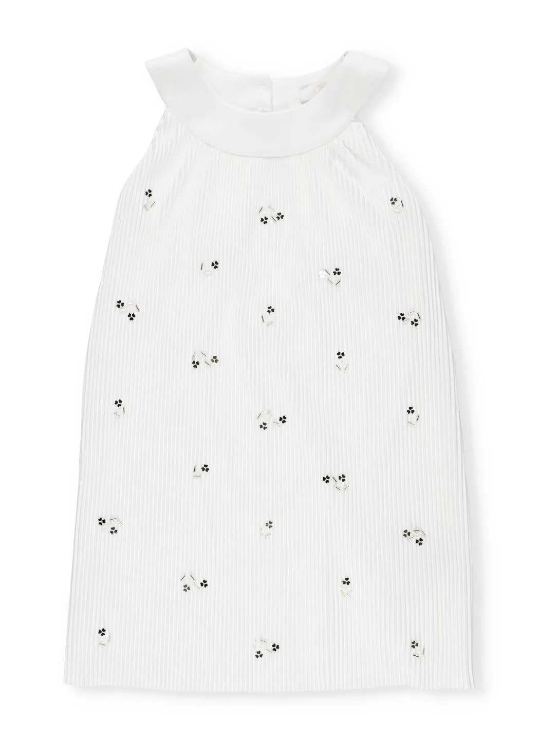 Chlo Kids Bead Embellished Ribbed Dress