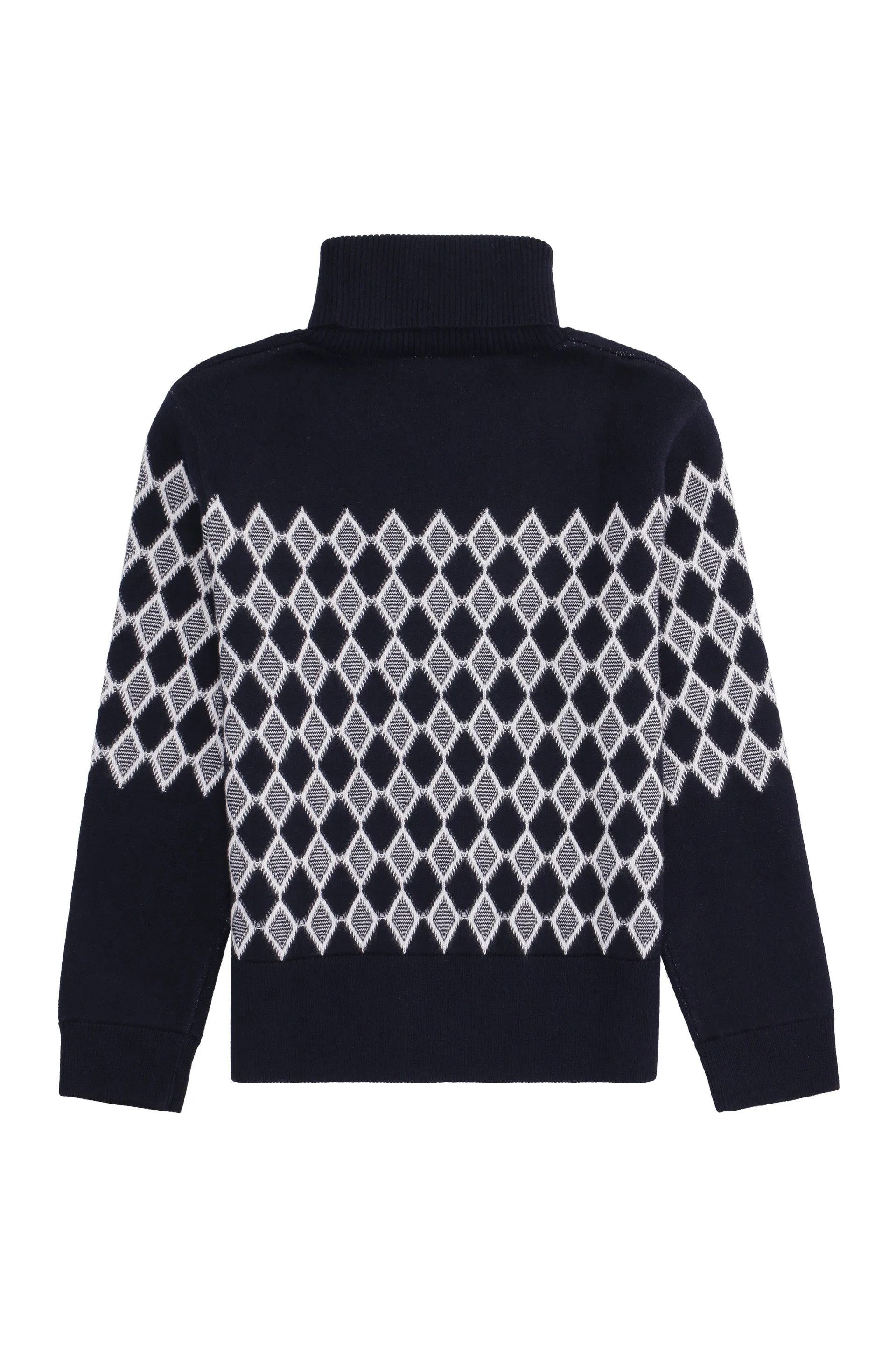 Chlo Kids Diamond Knit Turtleneck Jumper